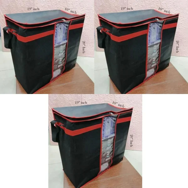 Large Storage Bag Organizers [pack Of 1, 2,3 & 4] | Clothes Blanket Large Folding Boxes Storage Box | Foldable Containers Clothing Bedding Double Zipper